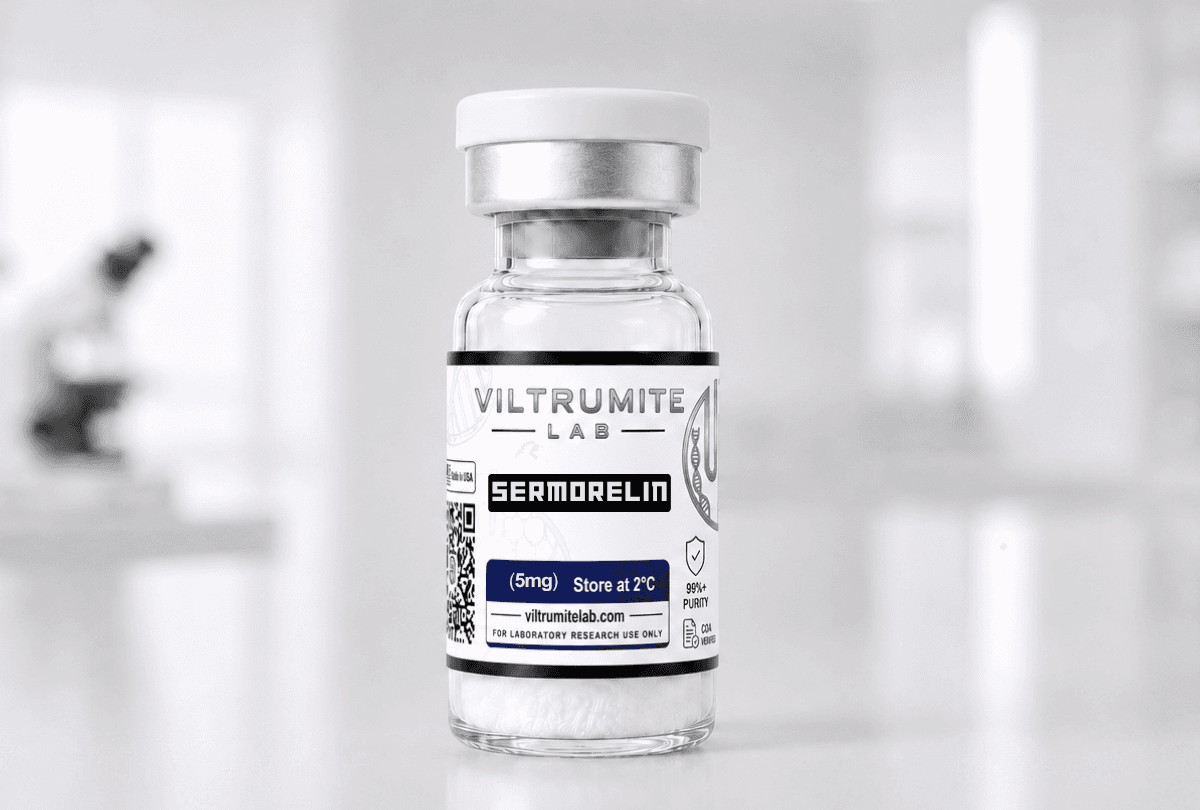Sermorelin vial and packaging