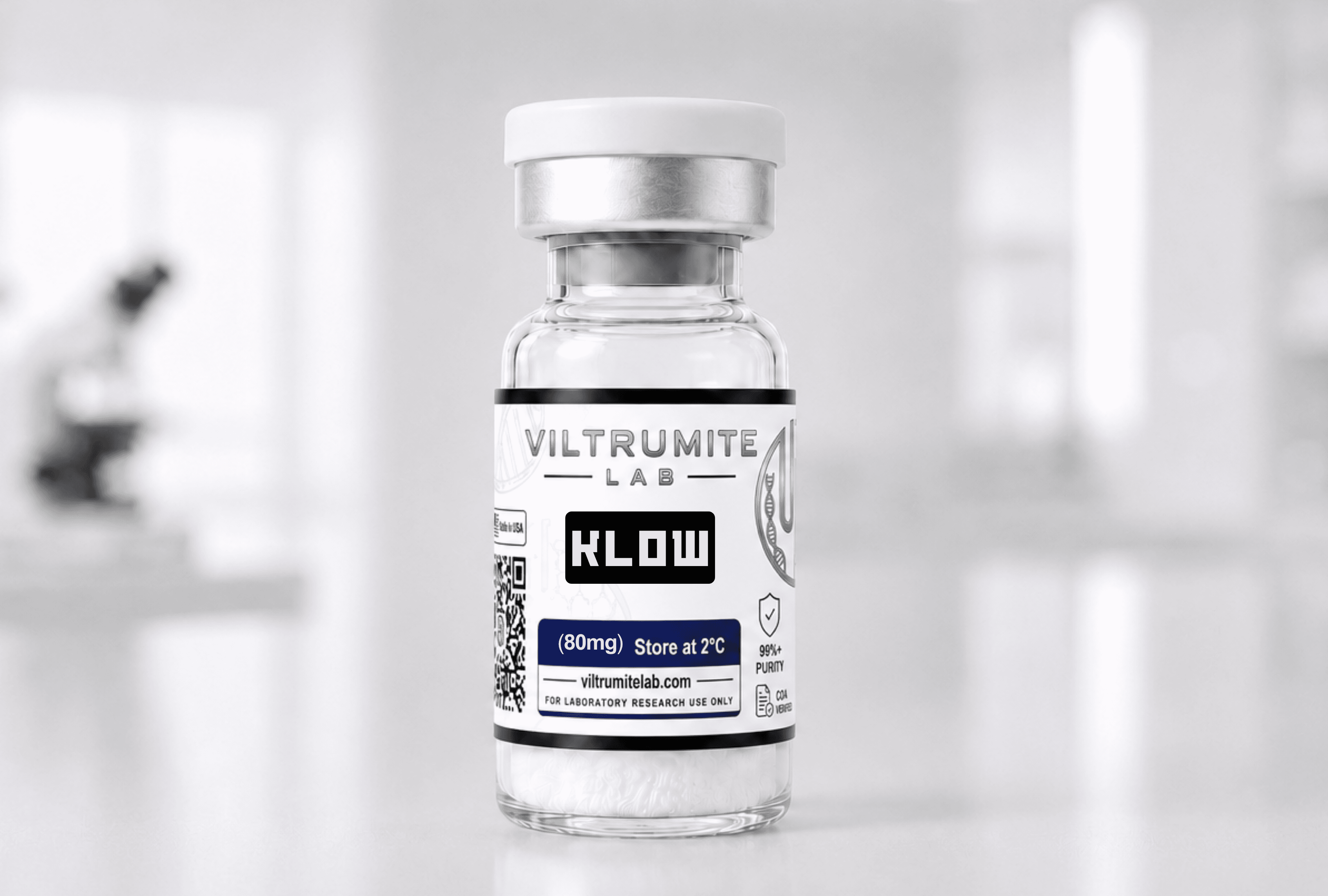 KLOW vial and packaging